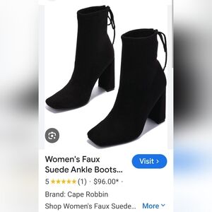 Cape Robbin Women's Black Faux Suede Ankle Booties